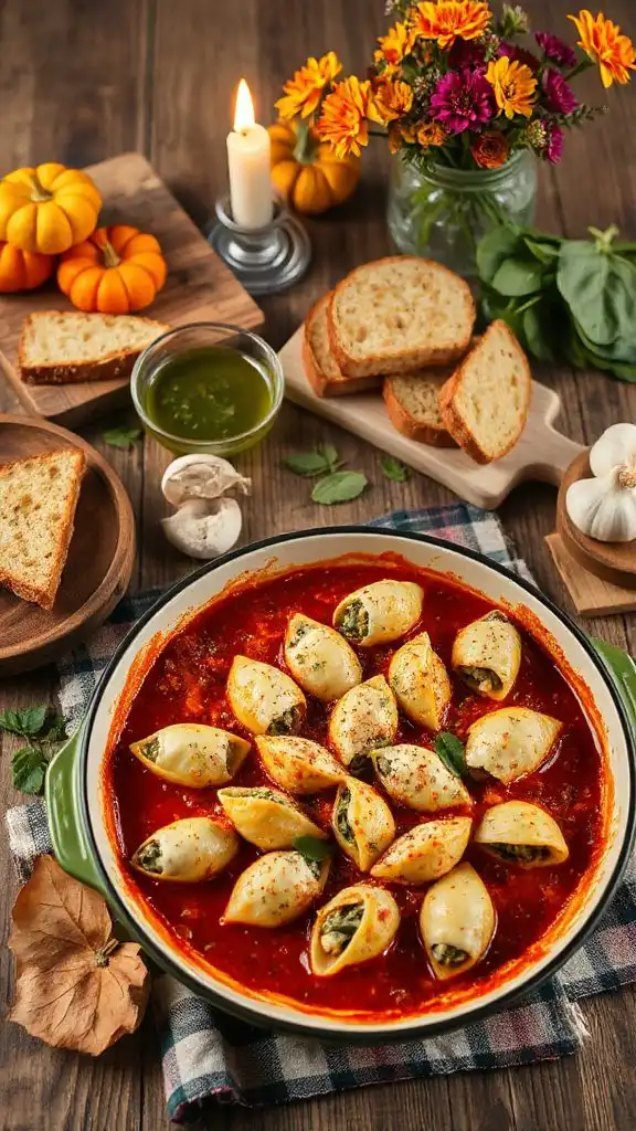 cheesy spinach stuffed shells