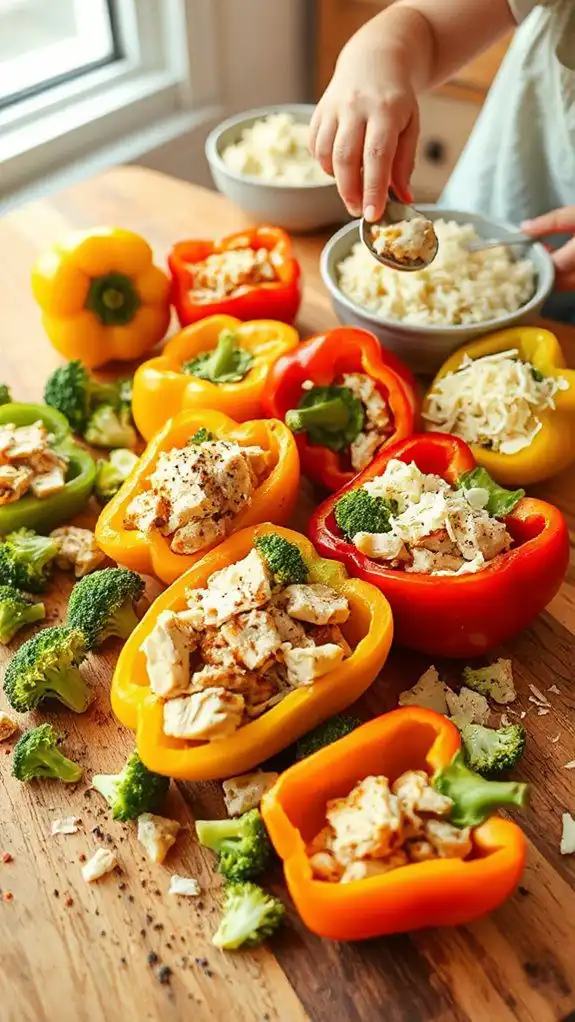 cheesy stuffed bell peppers
