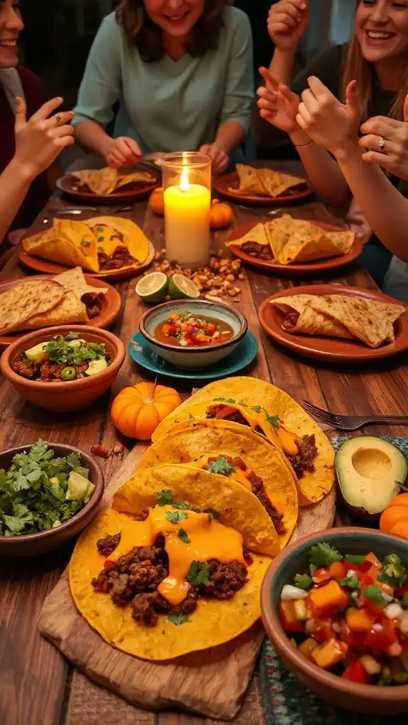 cheesy tex mex beef tacos