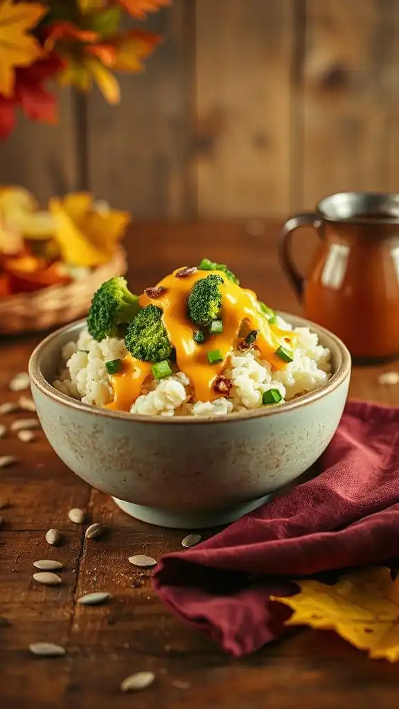 cheesy vegetable rice bowl