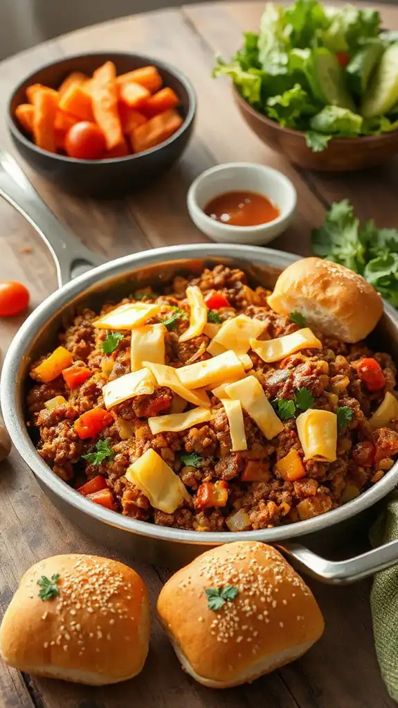 cheesy veggie sloppy joe cheesy veggie sloppy joe