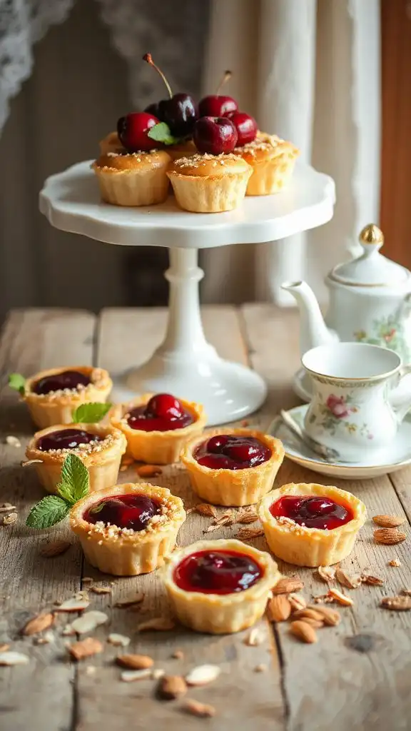 cherry almond dessert tartlets