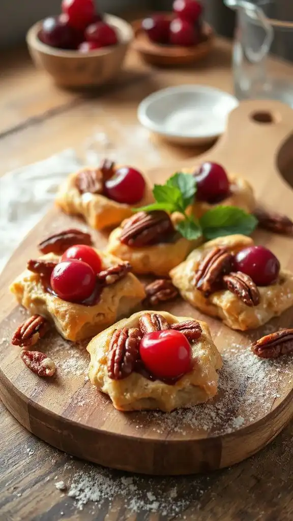 cherry pecan mini slices