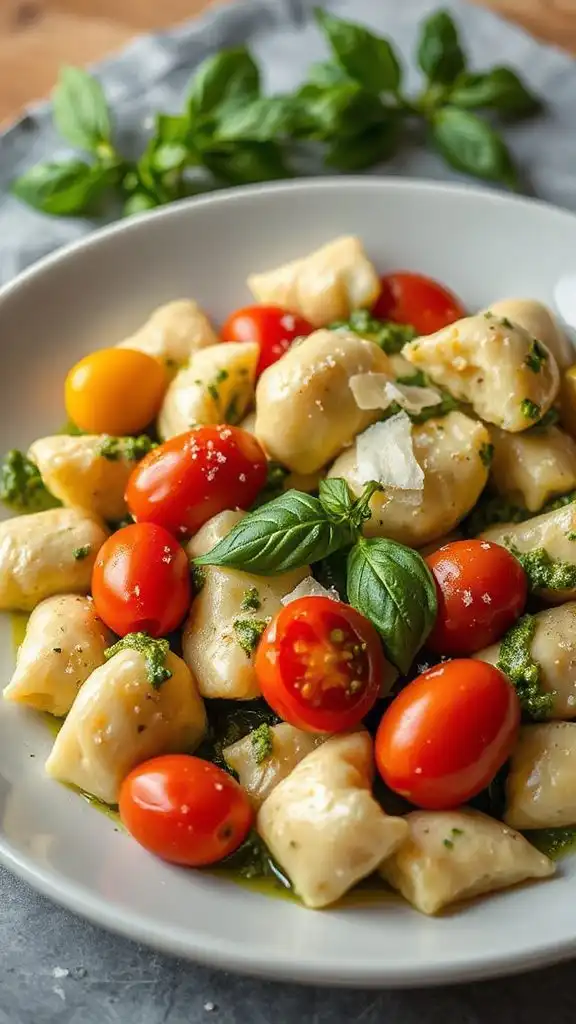 cherry tomato pesto gnocchi