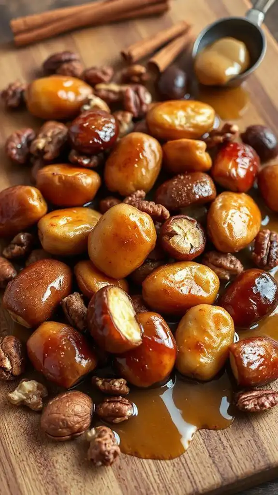 chestnut dessert with maple cinnamon
