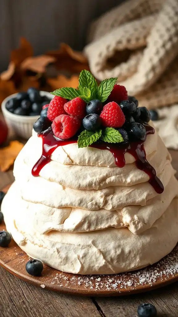 chestnut flour pavlova dessert chestnut flour pavlova dessert