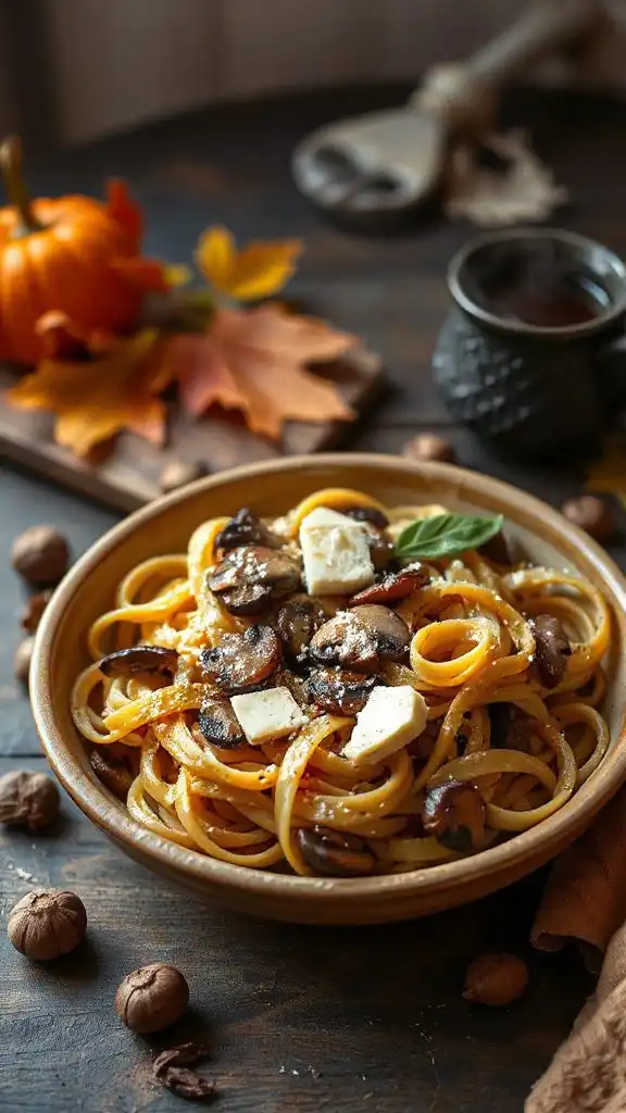 chestnut mushroom pasta recipe