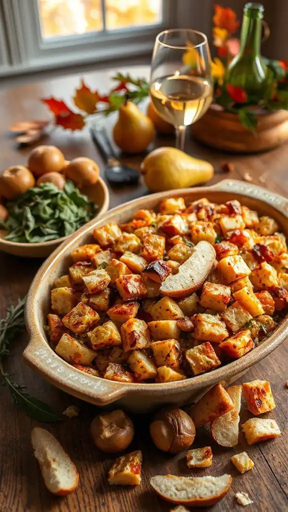 chestnut pear stuffing delight