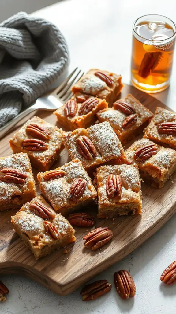 chewy brown sugar maple blondies