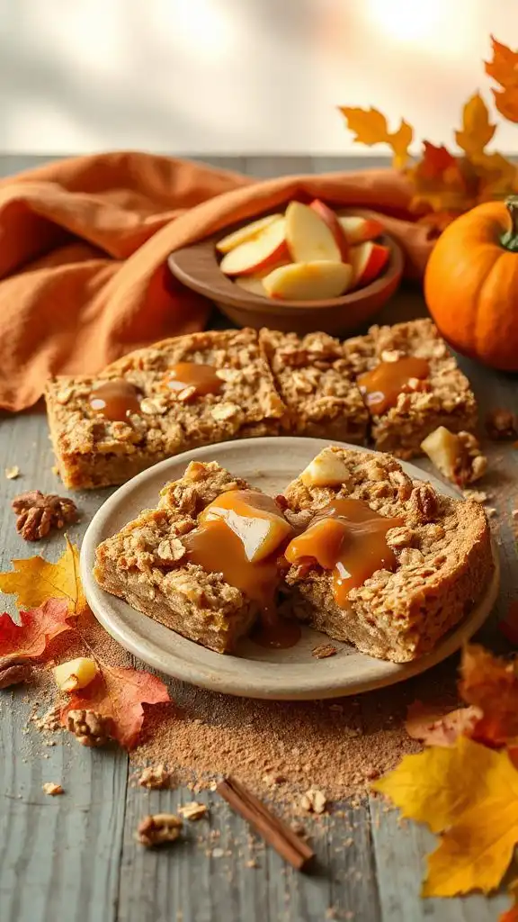 chewy caramel apple bars