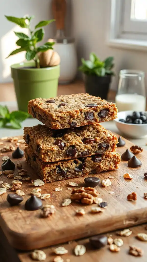 chewy chocolate oatmeal bars