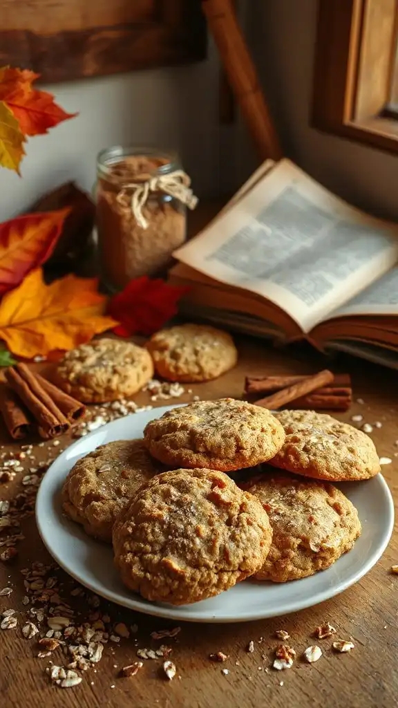 chewy cinnamon oatmeal cookies