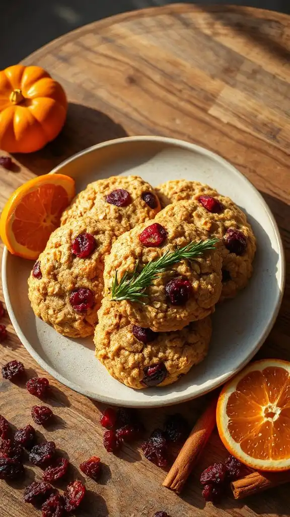 chewy cranberry orange cookies