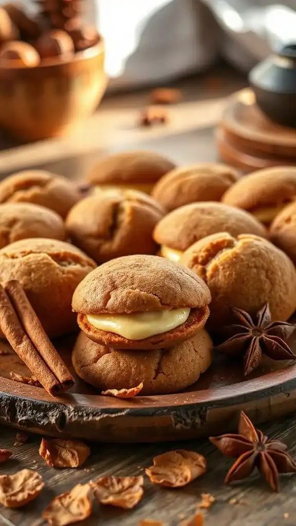 chewy ginger cookies with filling