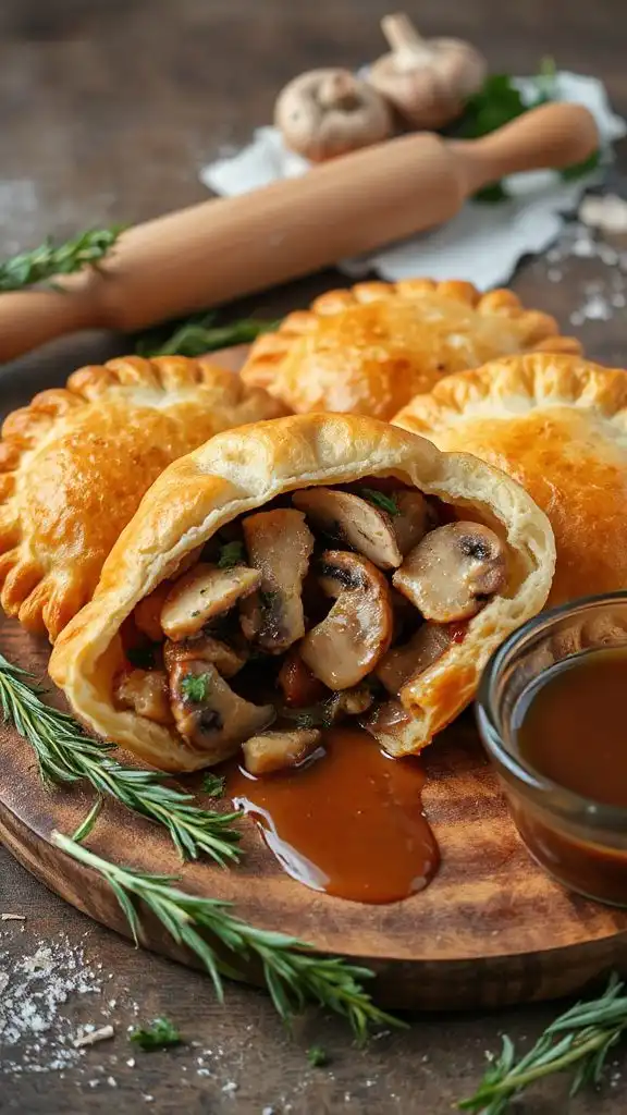 chicken and mushroom pasty