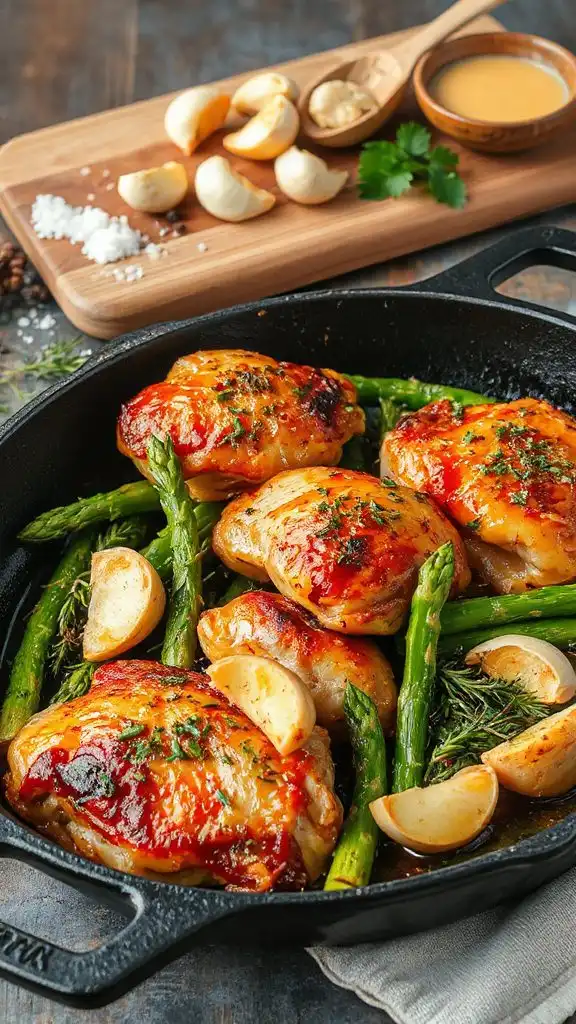 chicken garlic herb skillet