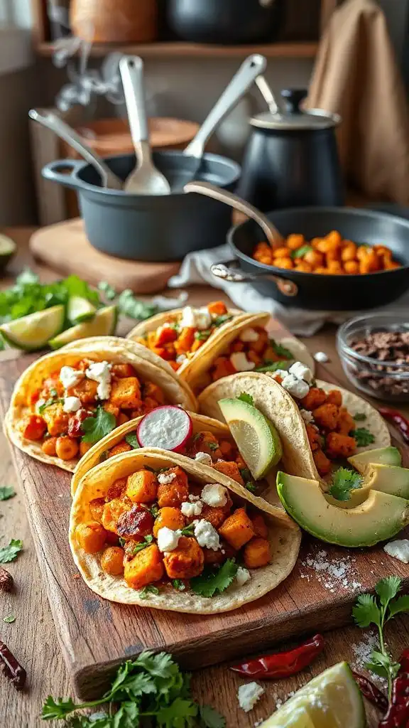chickpea sweet potato tacos
