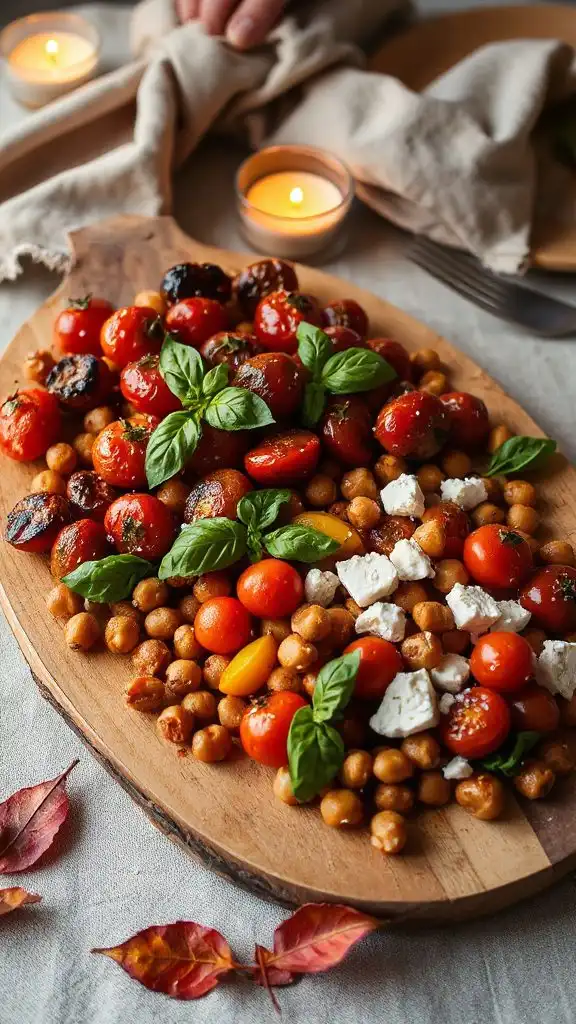 chickpea tomato feta salad