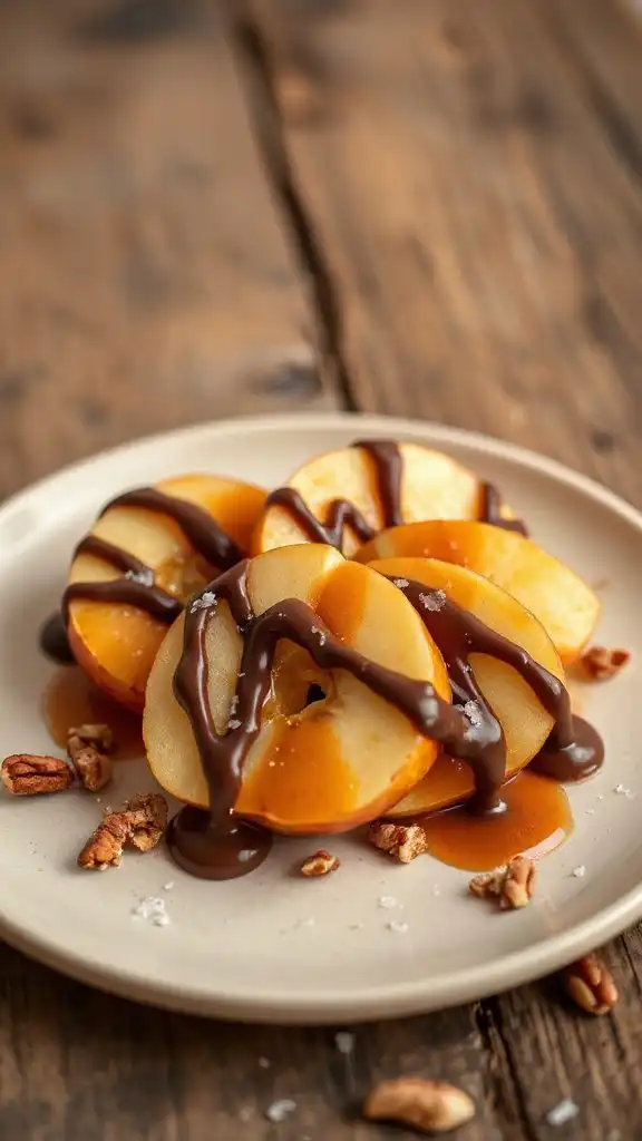 chocolate caramel apple slices