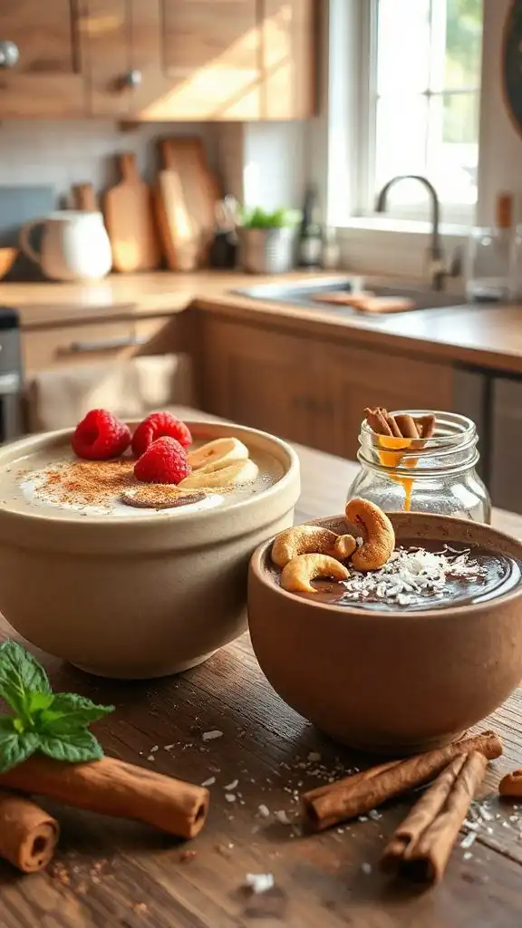 chocolate cashew smoothie bowl