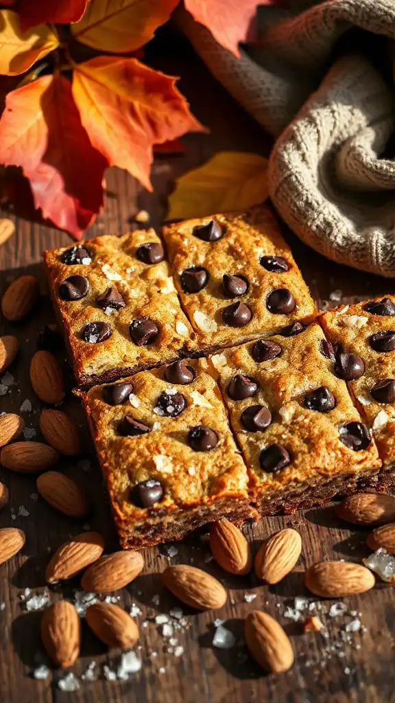 chocolate chip almond bars