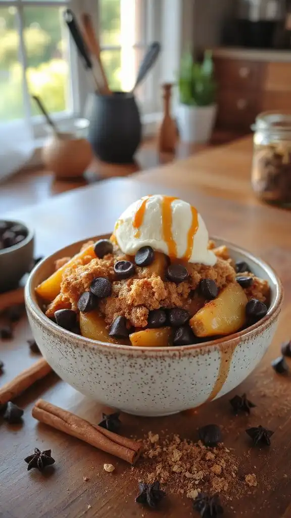 chocolate chip apple crisp