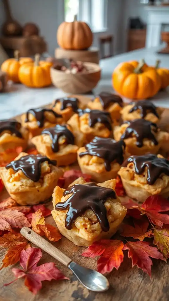 chocolate covered apple fritters