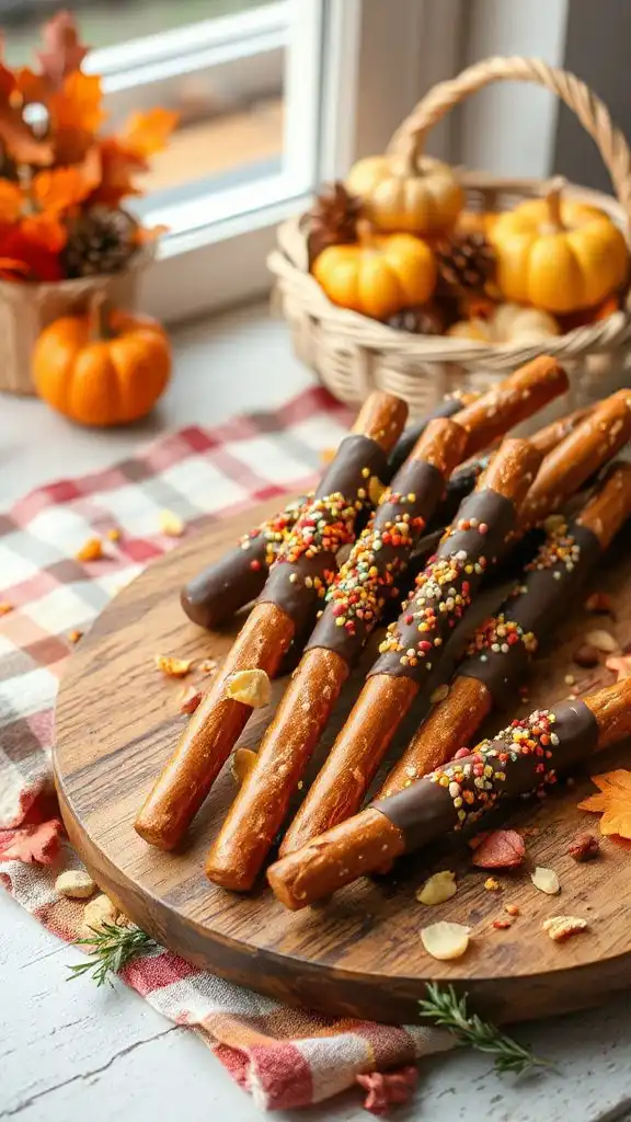 chocolate covered pretzel rods