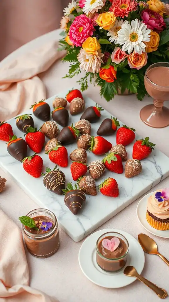 chocolate dipped strawberry treats