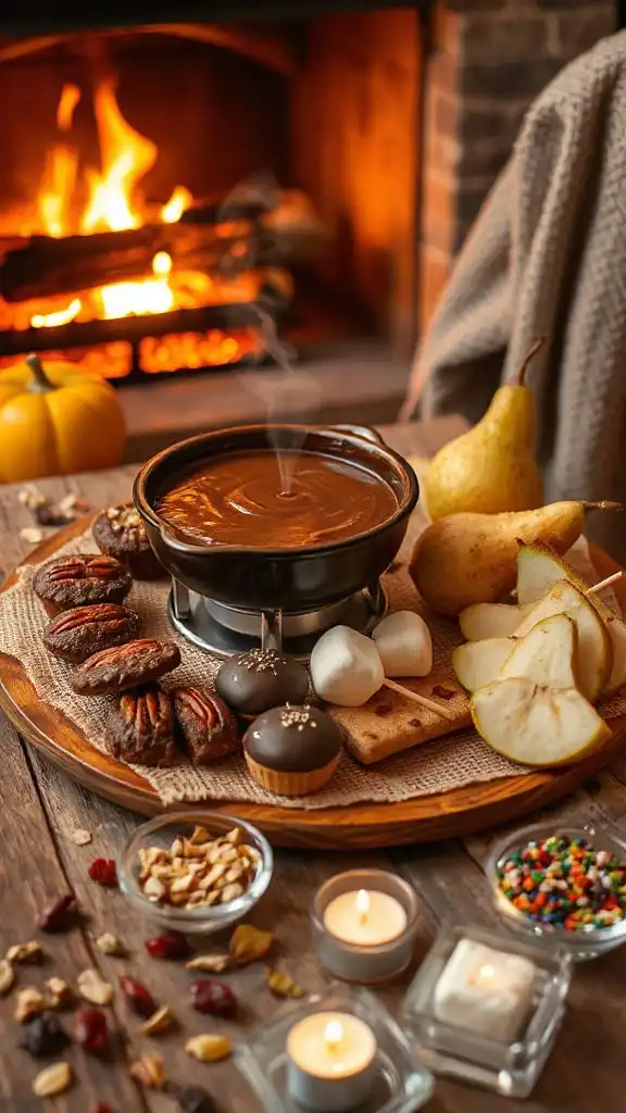 chocolate fondue dessert board