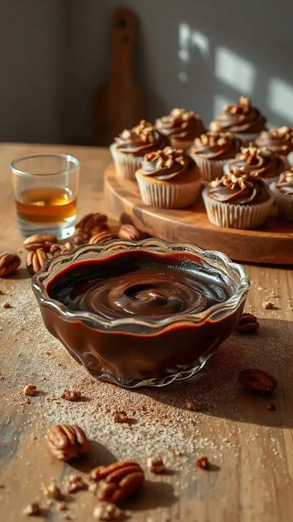 chocolate ganache topping preparation