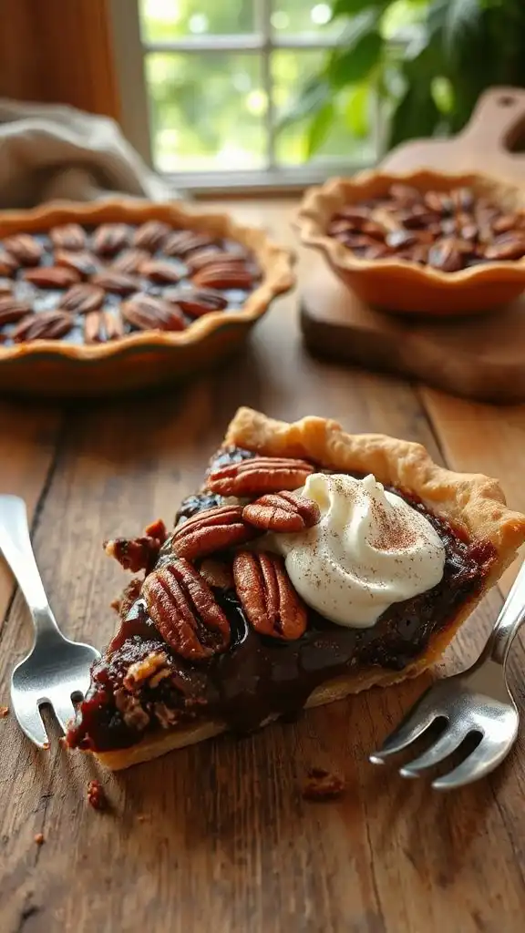 chocolate infused pecan pie
