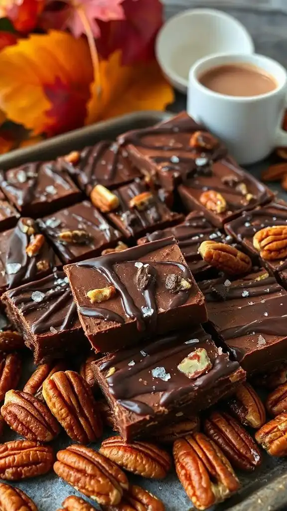 chocolate pecan fudge bars