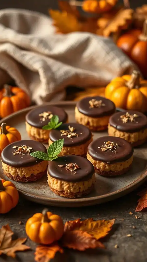 chocolate pumpkin cheesecake treats