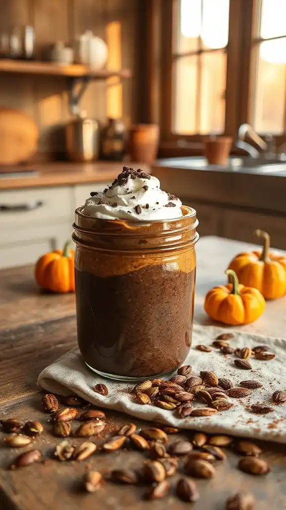 chocolate pumpkin chia pudding