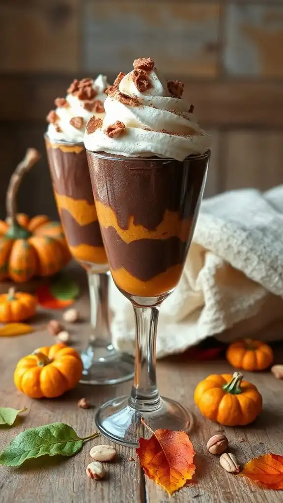 chocolate pumpkin dessert parfait