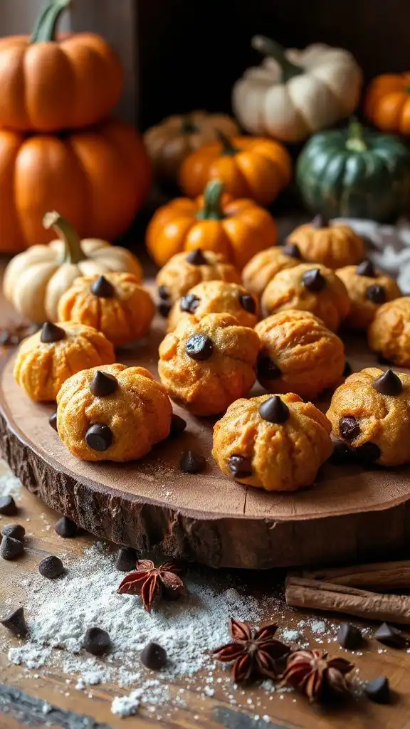 chocolate pumpkin doughnut drops