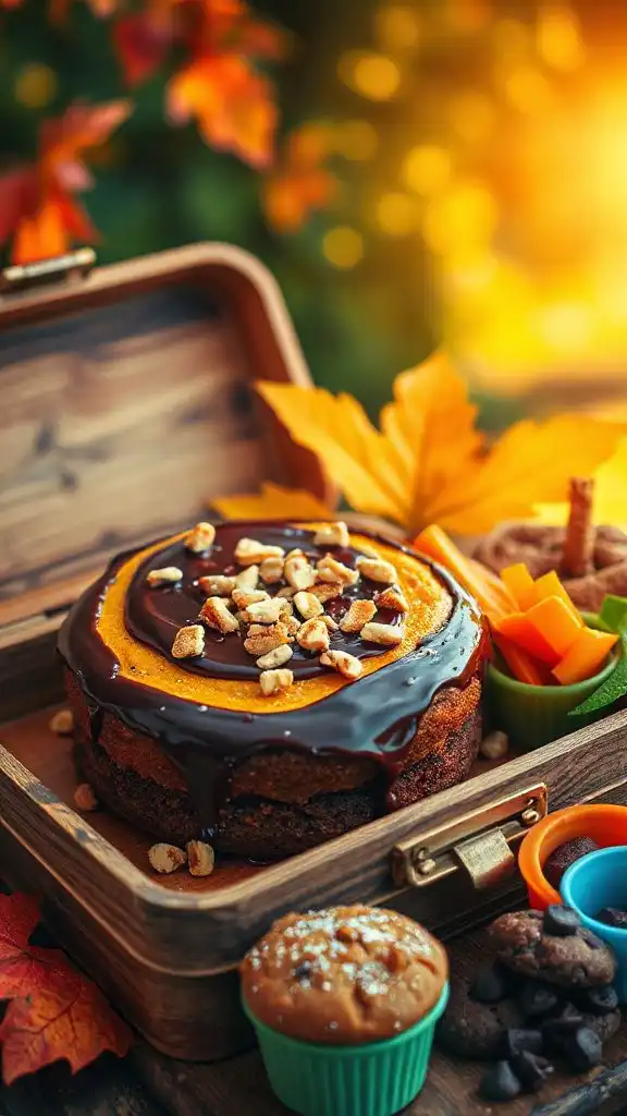 chocolate pumpkin hazelnut cake
