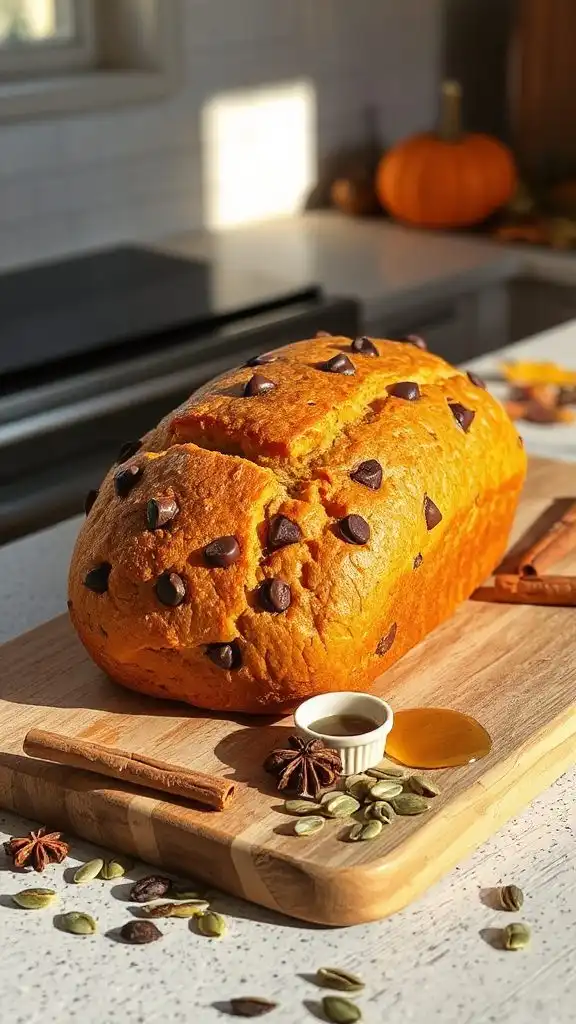 chocolate pumpkin sourdough bread