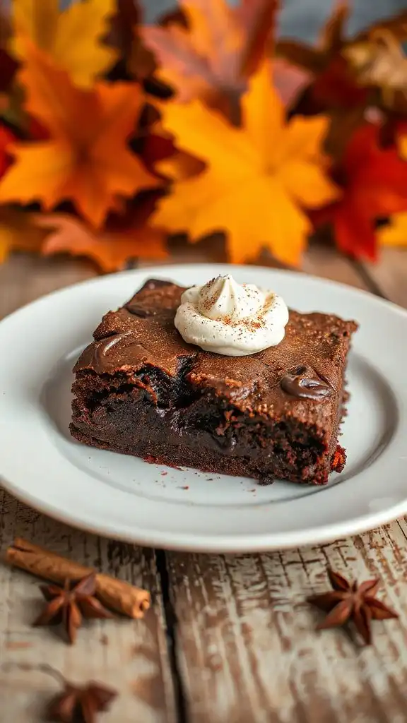 chocolate pumpkin spice brownies