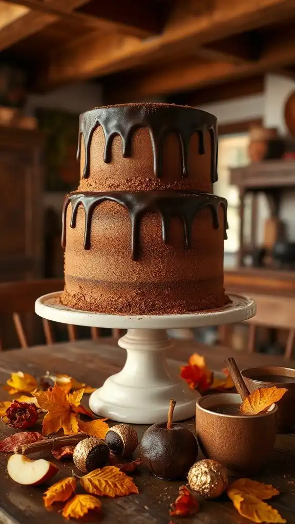 chocolate spiced apple cake