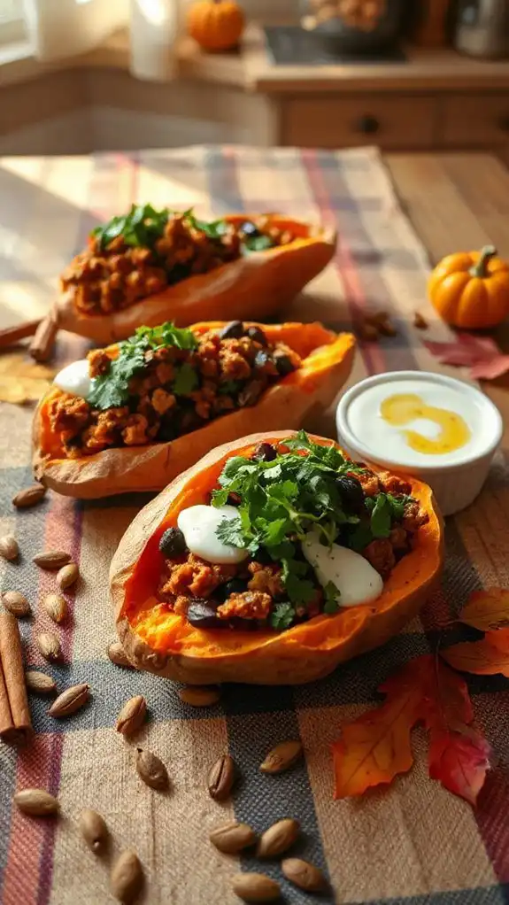 chorizo stuffed sweet potatoes