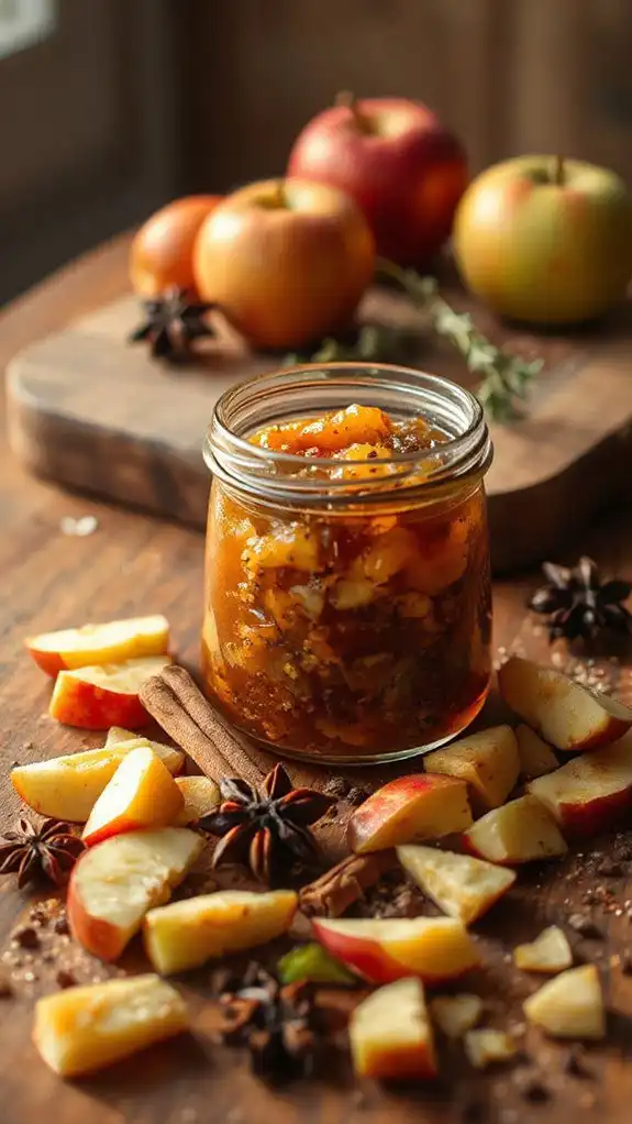chunky apple cinnamon chia jam