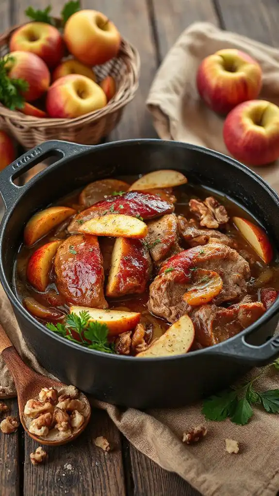 cider braised pork shoulder dish
