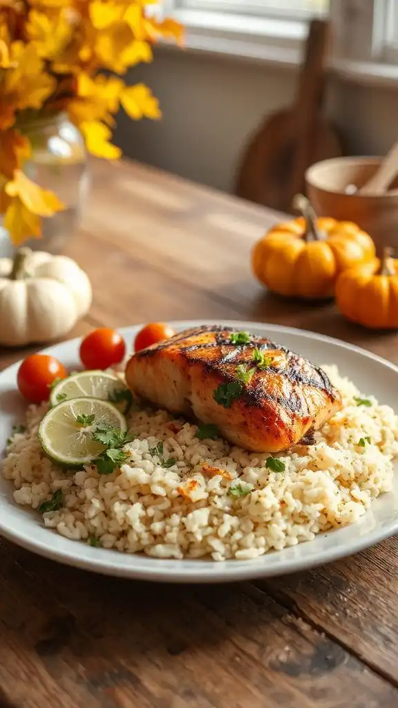 cilantro lime salmon cauliflower