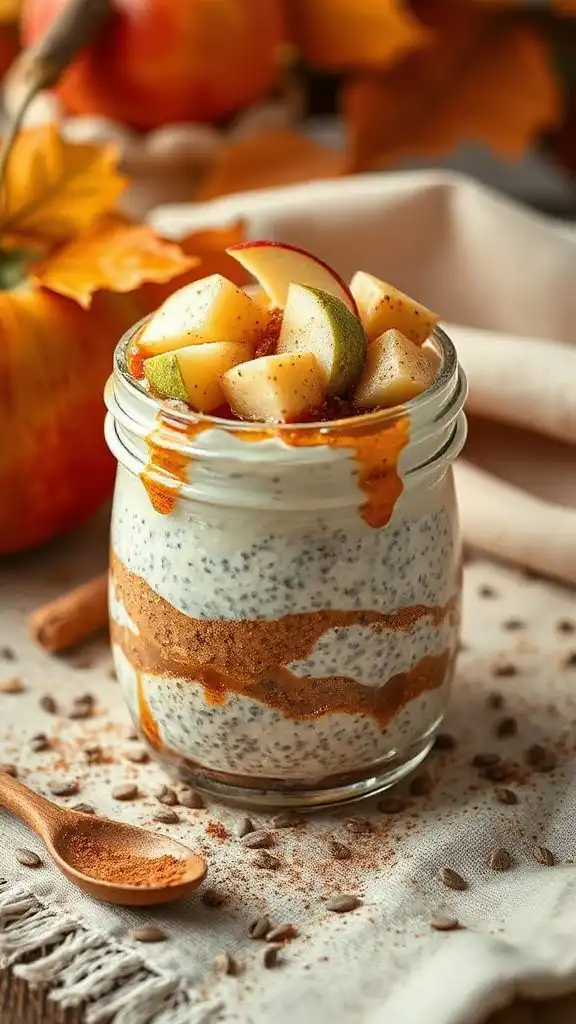 cinnamon apple chia pudding