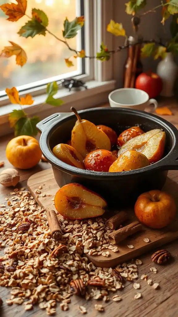 cinnamon bourbon pear dessert