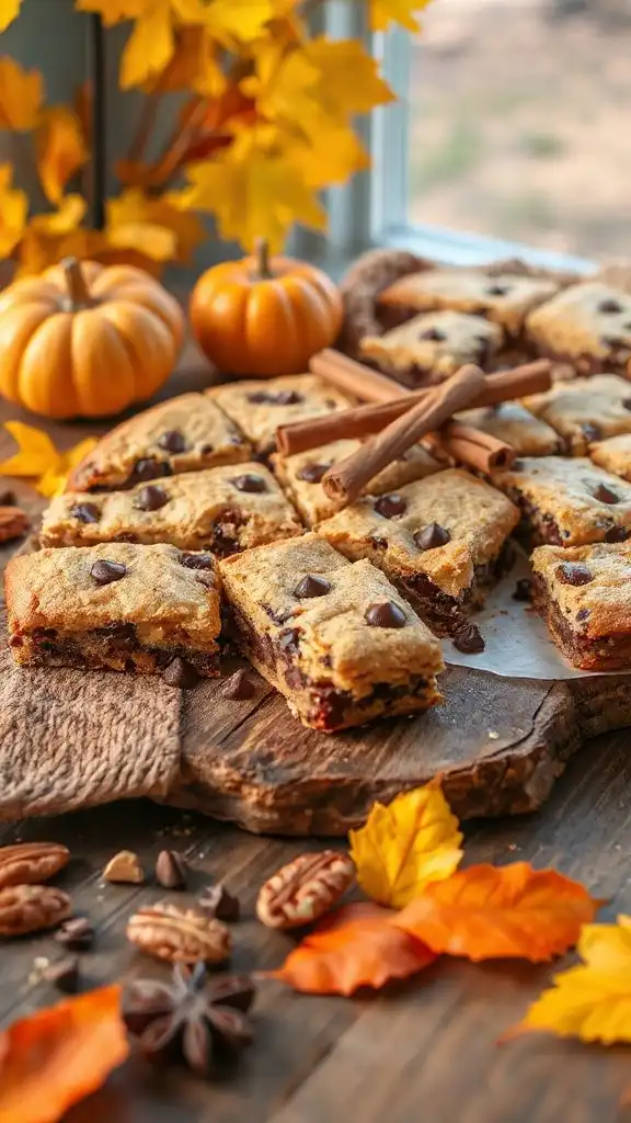 cinnamon chocolate chip blondies