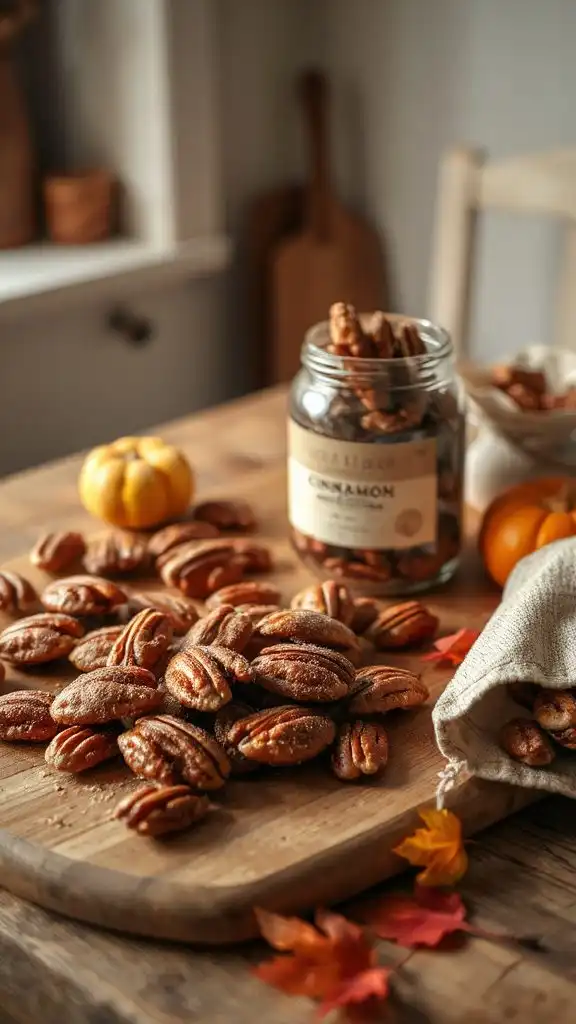 cinnamon coated roasted pecans recipe
