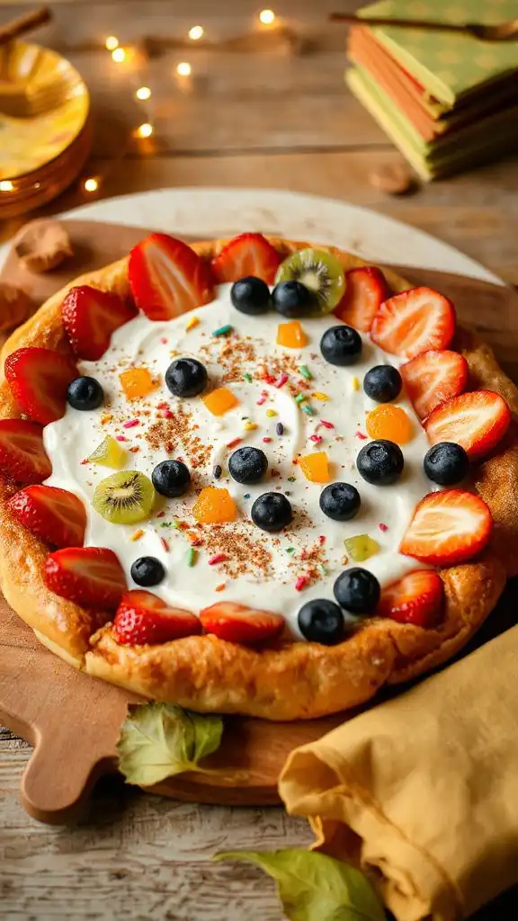 cinnamon fruit pizza delight